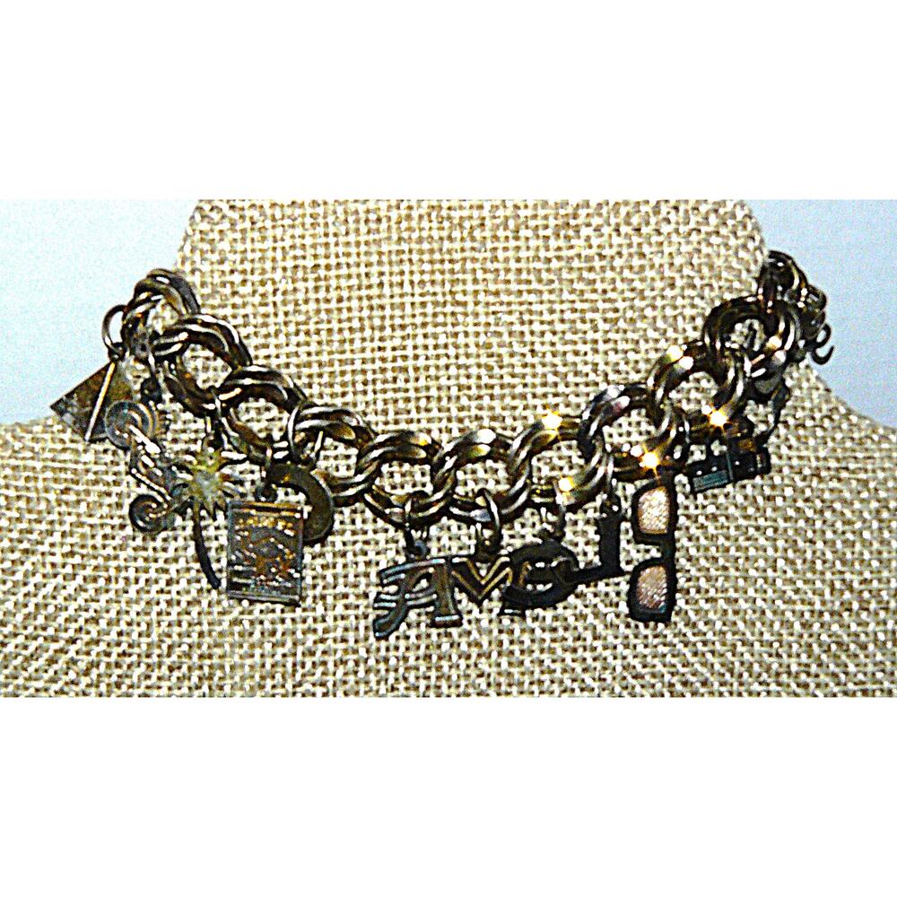 Rare Vintage 1990s Joe Camel Cigarettes Charm Bracelet 925 Sterling Silver Chain